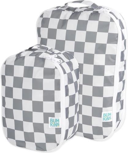 Bumkins - Packing Cubes (2 stuks) - Charcoal Check