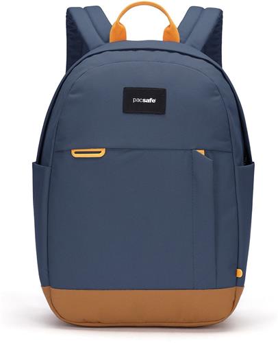 Pacsafe GO Backpack - 15 L - Schoudertas - Veelzijdig - RFID-blokkerend - Geschikt voor 13-inch laptop - Anti-diefstal - Gerecycled Polyester - Zip Clip - Turn & Lock Security Hooks - Blauw