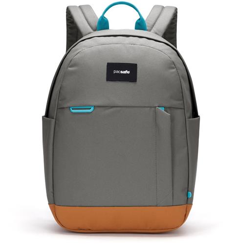 Pacsafe GO Backpack - 15 L - Schoudertas - Veelzijdig - RFID-blokkerend - Geschikt voor 13-inch laptop - Anti-diefstal - Gerecycled Polyester - Zip Clip - Turn & Lock Security Hooks - Grijs