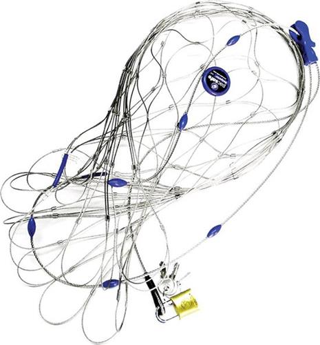 Pacsafe Backpack & Bag protector - 55 L - Kabelslot - Hangslot - Inclusief 3 sleutels - Staal - Zilver