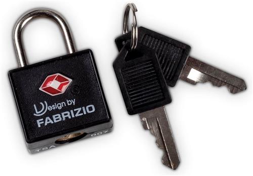 Fabrizio Bagageslot Tsa Zwart/zilver 4 Cm