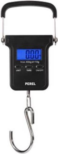 Perel Bagageweegschaal, digitaal, max. 40 kg, tarrafunctie, automatische uitschakeling, lcd-scherm, zwart, roestvrij staal