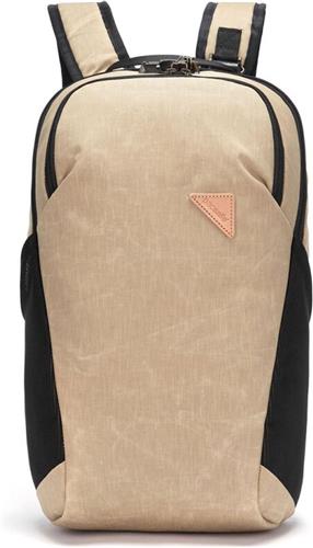 Pacsafe Vibe Backpack - 20 L - Geschikt voor 13-inch laptop - RFID-blokkerend - PopNLock veiligheidsclip - Rugtas - Rugzak - Beige