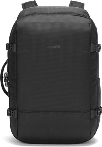 Pacsafe Vibe Backpack - 40 L - Geschikt voor 15-inch laptop - RFID-blokkerend - PopNLock veiligheidsclip - Rugtas - Rugzak - Zwart