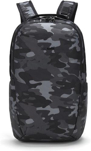 Pacsafe Vibe Backpack - 25 L - Geschikt voor 13-inch laptop - RFID-blokkerend - PopNLock veiligheidsclip - Rugtas - Rugzak - Camo
