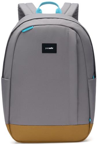 Pacsafe GO Backpack - 25 L - Schoudertas - Veelzijdig - RFID-blokkerend - Geschikt voor 16-inch laptop - Anti-diefstal - Gerecycled Polyester - Zip Clip - Turn & Lock Security Hooks - Grijs