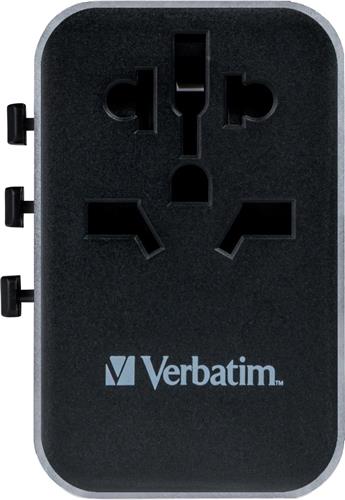 Verbatim 49546 Reisstekker Universal Travel Adapter UTA-04 PD61W / QC / 3xUSB / 2xType-C