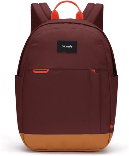 Pacsafe GO Backpack - 15 L - Schoudertas - Veelzijdig - RFID-blokkerend - Geschikt voor 13-inch laptop - Anti-diefstal - Gerecycled Polyester - Zip Clip - Turn & Lock Security Hooks - Rood