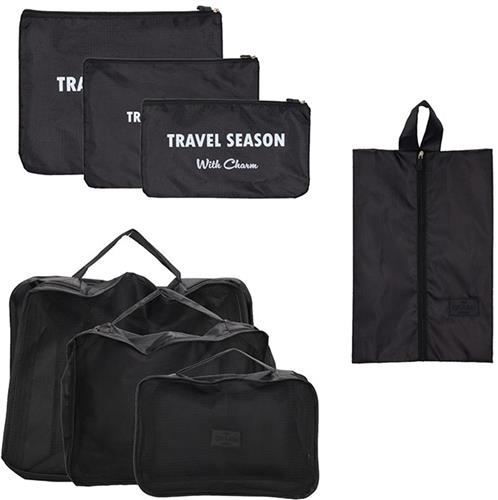 Charm London Packing Cubes Set  6-delige Reisset Zwart