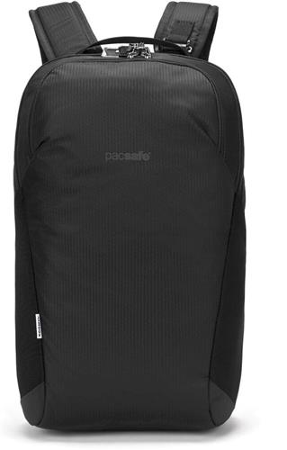 Pacsafe Vibe 20 Backpack - 20 L - Geschikt voor 13-inch laptop - PopNLock veiligheidsclip - Schoudertas - Rugzak - Zwart