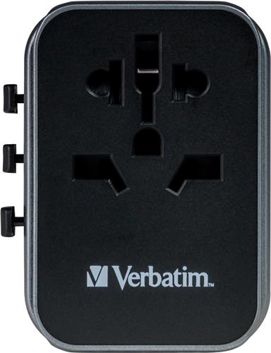 Verbatim 49545 Reisstekker Universal Travel Adapter UTA-03 PD30W / QC / 2xUSB / 2xType-C