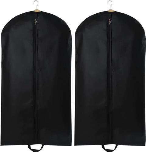 SNQ Kledingzak, 2 stuks beschermhoezen, stofdicht, kledingzakken, hoogwaardig pak, transporttas, ademende kostuumtas voor pak, jassen en jurken, opslag, kledinghoes (60 x 120 cm)