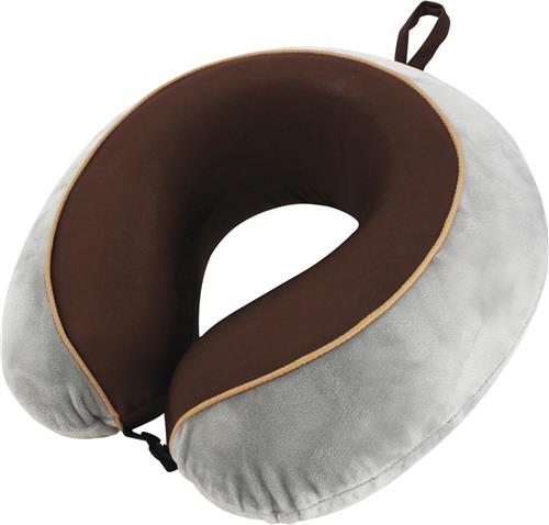 Travelsafe nekkussen De Luxe - memory foam - grijs bruin