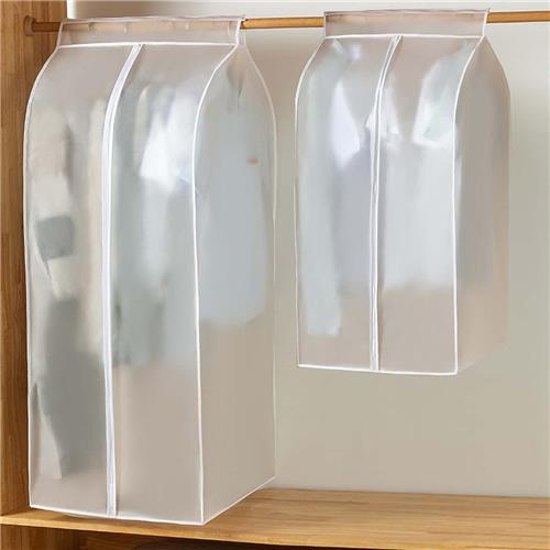 SNQ Stofdichte kledinghoezen - 2 stuks - Lang - Transparant - Kledinghoezen met rits - Perfect voor pakken - Jassen - T-shirts
