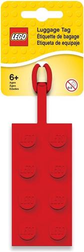Lego - Bagage label -  Rood - Lego blok - Rugzakhanger - Vanaf 6+ jaar