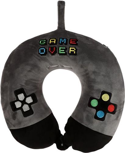 Reiskussen Relaxeazzz Game Over Pluche Memory Foam - 29x33x8cm - Nekkussen - vliegtuig
