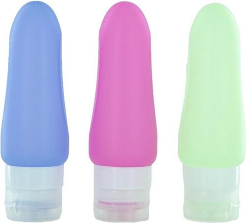 4-Travel Silicone Reisflesjes Set 3 stuks