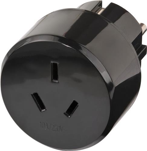Brennenstuhl reisstekker/reisadapter (reisstekkeradapter voor: Euro stopcontact en AustraliÃ«, China stekker) zwart