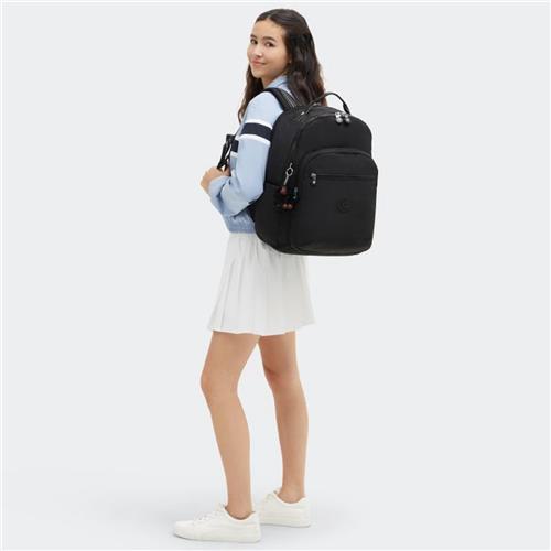 Kipling Seoul College Extra 32L-15.6 laptop-rugzak zwart