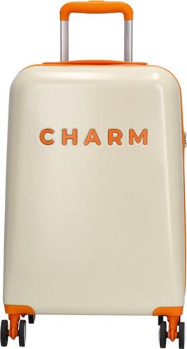 Charm London Capetown Handbagage Koffer - 55 cm - 42 Liter - TSA Slot - Beige Multi