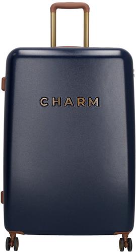 Charm London Capetown Grote Koffer - 75 cm - 95 Liter - TSA Slot - Blauw