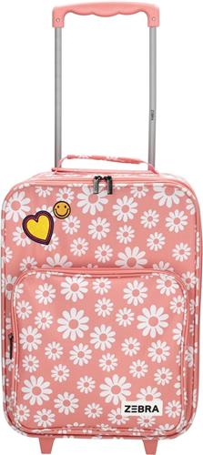 Zebra Trends Adventure Kinderkoffer - Trolley - Bloemetjes Roze - Flowers - Koffer