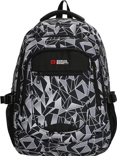 Enrico Benetti Santa Cruz Rugzak - 33 liter, 17,3" laptopvak - 62038 - Zwart/Grijs