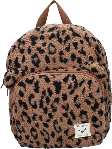 Kidzroom Beary Excited Rugzak - Bruin - Panterprint - Teddystof - Beer