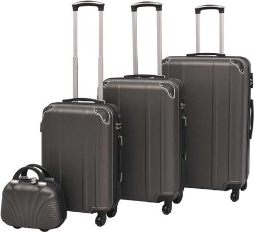vidaXL - Harde - rolkoffer - set - antraciet - 4-dlg