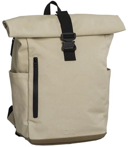 Daniel Ray Wangaratta Coated Canvas Rolltop Rugzak - Laptoprugzak 15,6 inch - 20 Liter - Spat Waterdicht - Beige