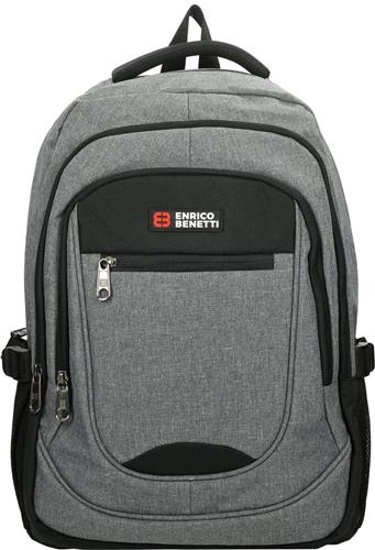 Enrico Benetti Hamburg Laptop Rugzak - 17" Laptop, 35,5 liter - 62125 - Lichtgrijs