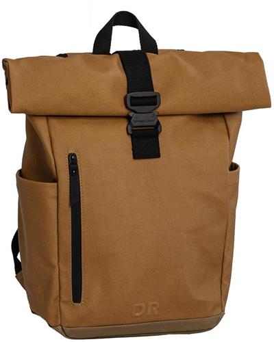 Daniel Ray Griffith Coated Canvas Rolltop Rugzak - Laptoprugzak 15,6 inch - Schoolrugzak 22 Liter - Spat Waterdicht - Khaki