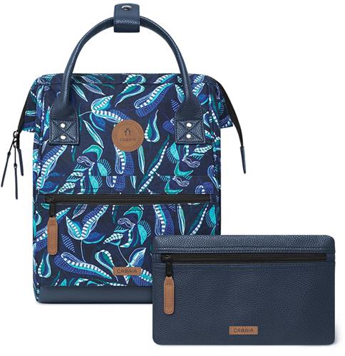 CABAIA vrije tijd rugzak rugzak met laptopvak Adventurer All Over Backpack 10L Fontaine Bleau donkerblauw