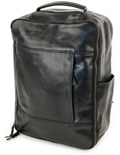 Bear Design Odin Leren Laptoprugzak - 15,6 inch - Zwart