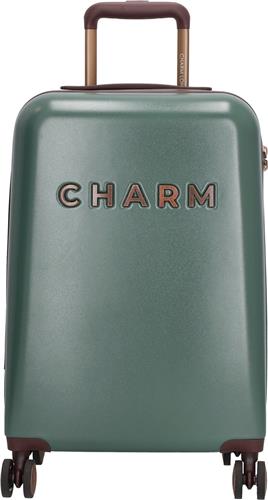 Charm London Capetown Handbagage Koffer - 55 cm - 42 Liter - TSA Slot - Donkergroen