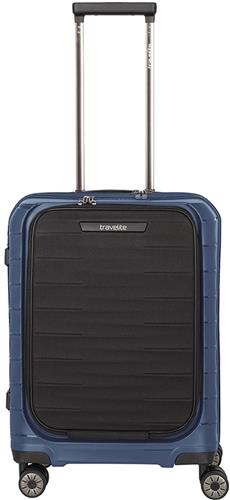 Travelite Mooby 4 Wiel Trolley S Frontpocket Blue