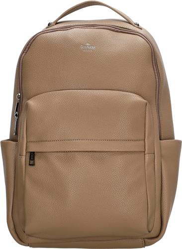 Charm London Mulberry street Rugzak 15,6 inch Laptop Vak Rugtas - Taupe
