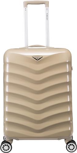 Decent Handbagage koffer / Trolley / Reiskoffer - 55 x 35 x 20 cm - ExclusivoOne - Champagne