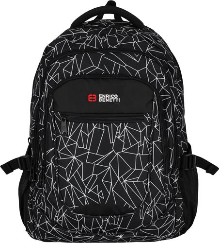 Enrico Benetti Santa Cruz Rugzak - 33 liter, 17,3" laptopvak - 62038 - Zwart/Wit