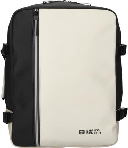 Enrico Benetti Bergen Waterproof Underseater / Cabin Rugzak - 15 inch laptop, 24L - 56004 - Zwart Beige