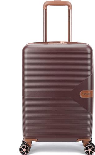 Decent Stella Handbagage Koffer - 55 cm - 37 Liter - TSA Slot - Bruin