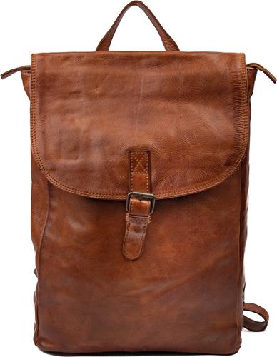 Bear Design Rox Leren Laptop Rugzak 15" - Leren Rugtas 12 Liter - Cognac