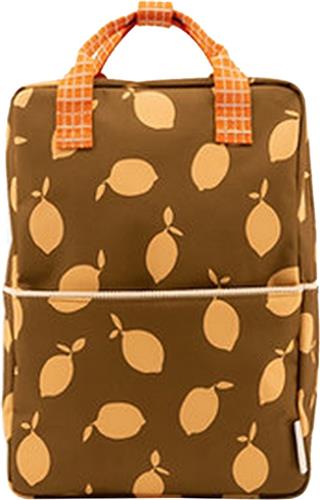 Sticky Lemon Backpack/Boekentas Farmhouse L - Special edition - Lemons - Soil green