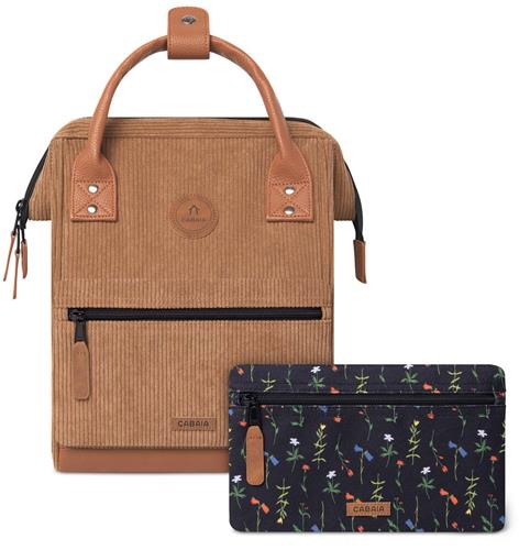 Cabaia laptoprugzak / Rugtas / Schooltas - 10 inch - Adventurer Small - Cognac