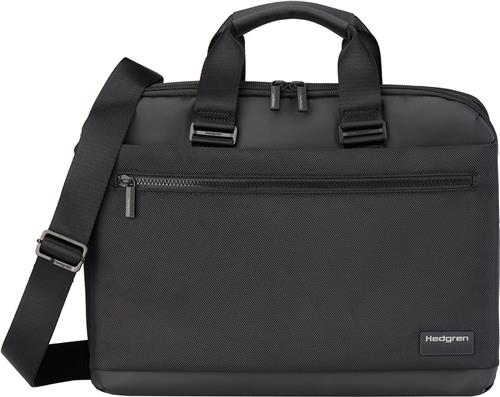 Hedgren Schoudertas Handtas met laptopvak Byte 2 Compartement Briefcase 15,6'' RFID Black Zwart