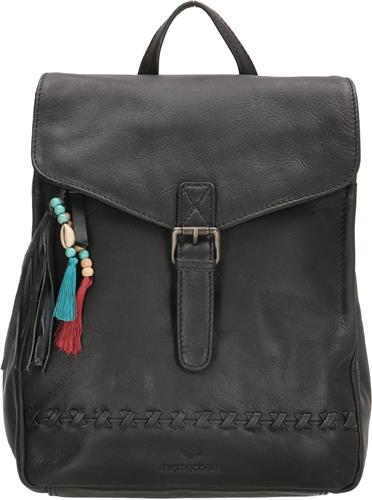 Micmacbags Friendship Rugzak - 100% Leder - Rugtas - Ook te dragen als Schoudertas - Zwart - 100% Leer