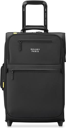 DELSEY PARIS Maubert 2.0 2 Wheels Expandable Cabin Trolley WP 55 Black Zwart