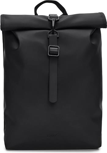 Rains Rolltop Mini W3 Unisex Rugzak - Zwart