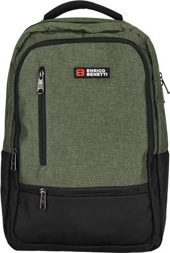 Enrico Benetti Hamburg Laptop Rugzak - 15" Laptop, 25 liter - 62124 - Olijf