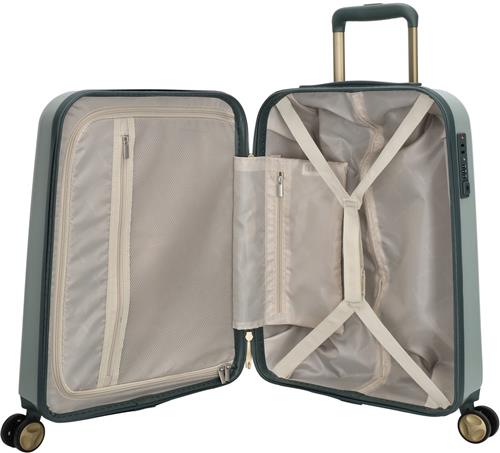 Charm London Capetown Koffer - Trolley - Handbagage - 55 cm - ABS - TSA Slot - Lichtgroen